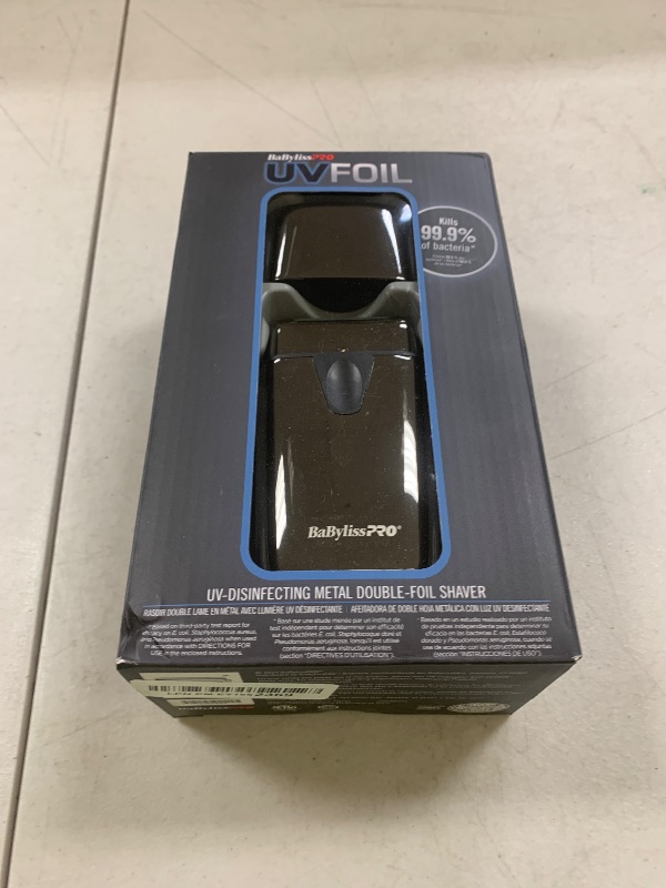 Photo 1 of BaBylissPRO UVFOIL Double Foil UV-Disinfecting Metal Shaver