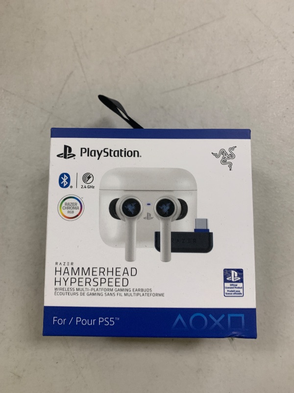 Photo 1 of Razer Hammerhead HyperSpeed Wireless Multi-Platform Gaming Earbuds for PlayStation 5 / PS5, PC, Mobile: ANC - Noise Cancelling Mic - Bluetooth 5.2 - RGB Chroma - 30 Hr Battery