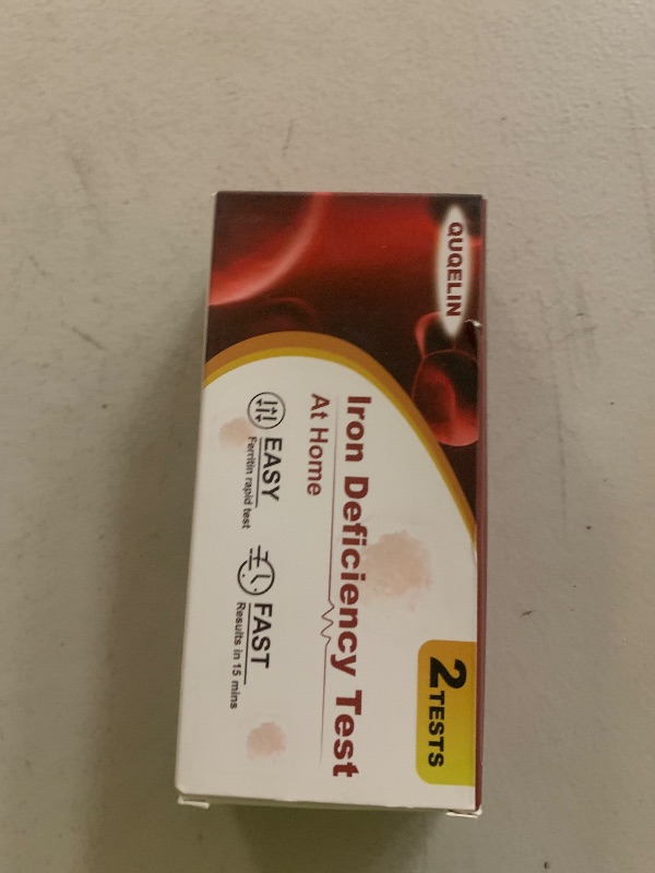 Photo 1 of QUQELIN Iron Deficiency Test Kits: 2 Packs Iron Level Test Result in 15 Mins (2)