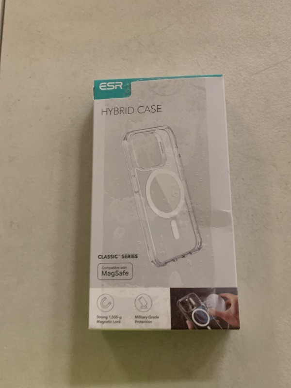 Photo 1 of ESR for iPhone 15 Pro Max Case, Compatible with MagSafe, Military-Grade Protection, Yellowing Resistant, Scratch-Resistant Back, Magnetic Phone Case for iPhone 15 Pro Max, Classic Series, Clear