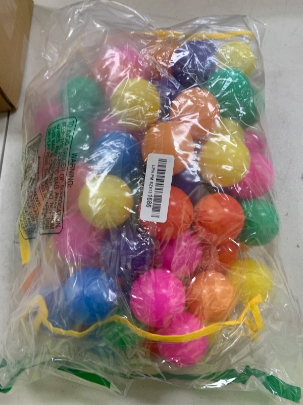 Photo 1 of Hovenlay Ball Pit Balls Phthalate Free BPA Free Crush Proof Plastic - 7 Bright Colors in Reusable Play Toys for Kids with Storage Bag
