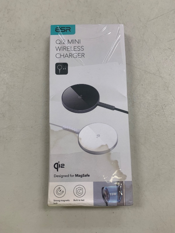 Photo 1 of ESR for Qi2 Magsafe Charger, 15W Wireless Charger, Wireless Charging Pad for iPhone 15/14/13/12, AirPods 4/3/Pro/Pro 2, Galaxy S25, Strong Magnetic Charging Pad with Type-C Cable, Silver