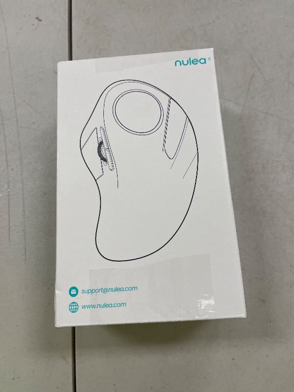 Photo 1 of Nulea Wireless Ergonomic Trackball Mouse, Rechargeable, Bluetooth Rollerball Mouse, 44mm Index Finger Trackball, 5 Adjustable DPI, Compatible with PC, Laptop, iPad, Mac, Windows, Android