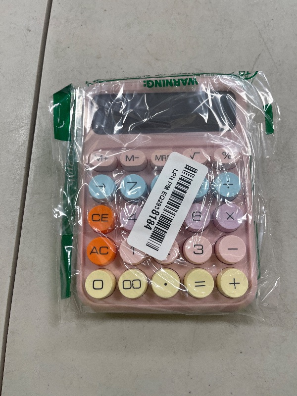 Photo 1 of Pink Calculator, UPIHO Standard Calculator with 12 Digit Display and Big Buttons, Pink Office Supplies and Desk Accessories for Office,School