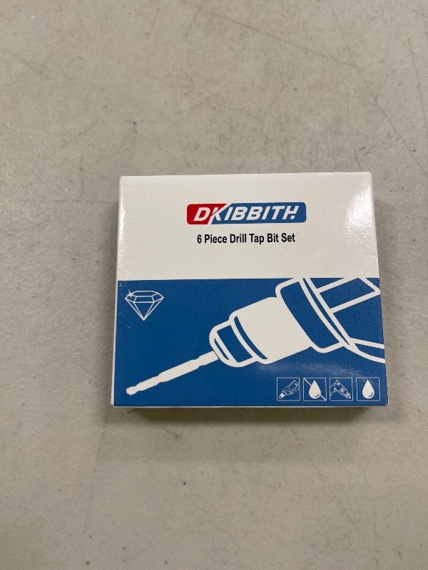 Photo 1 of DKIBBITH 6 Packs M8 Drill & Tap Bit Set, Combination Screw Tapping Threading Tools in Size M8*1.25 with Anti-Rust Black Coating, 1/4" Hex Shank and Storage Case