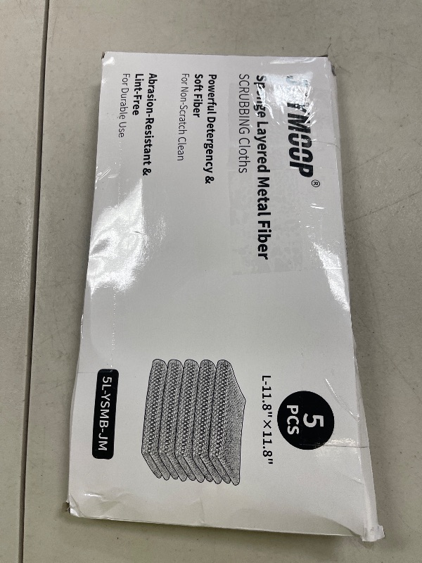 Photo 1 of JOYMOOP Multipurpose Non-Scratch Silver Fiber Dishwashing Cloths, Reusable Cleaning Rags, Scrubbing Pads for Dishes, Glass, Stainless Steel - 5 Pack