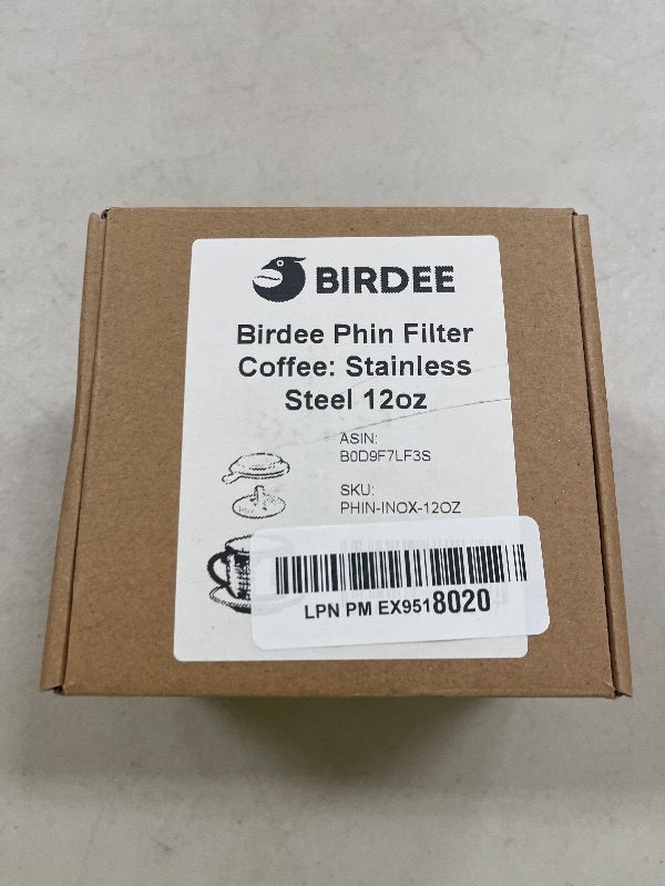 Photo 1 of Birdee Vietnamese Coffee Dripper - 12 oz, Stainless Steel, Medium Drip Filter, Durable, Dishwasher Safe, Home Use, Travel, Camping, Gift Sets