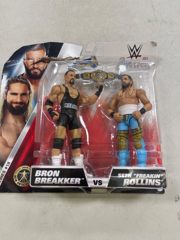 Photo 1 of Mattel WWE Main Event Showdown Bron Breakker vs Seth 'Freakin' Rollins 2-Pack