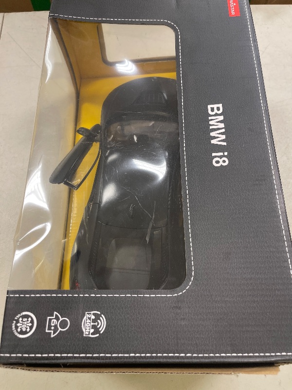 Photo 1 of YYC 1:14 Scale Remote Control Car for BMW I8, 2.4GHz Model RC Cars with Controlled Doors, Headlight, Taillight, Electric Sport Racing Hobby Vehicle Gift for Adults, Kids, Boys, Girls - Black