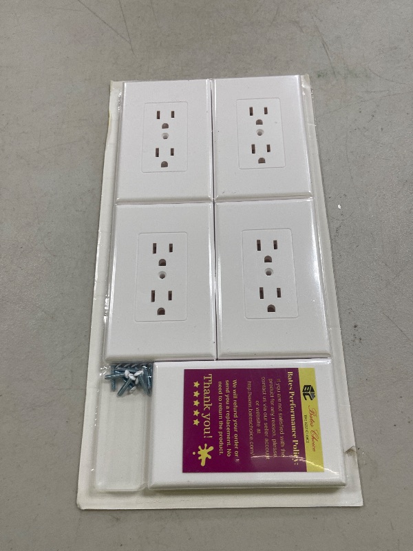 Photo 1 of Bates Duplex Wall Outlet Covers - 10 Pack, White Wall Plates