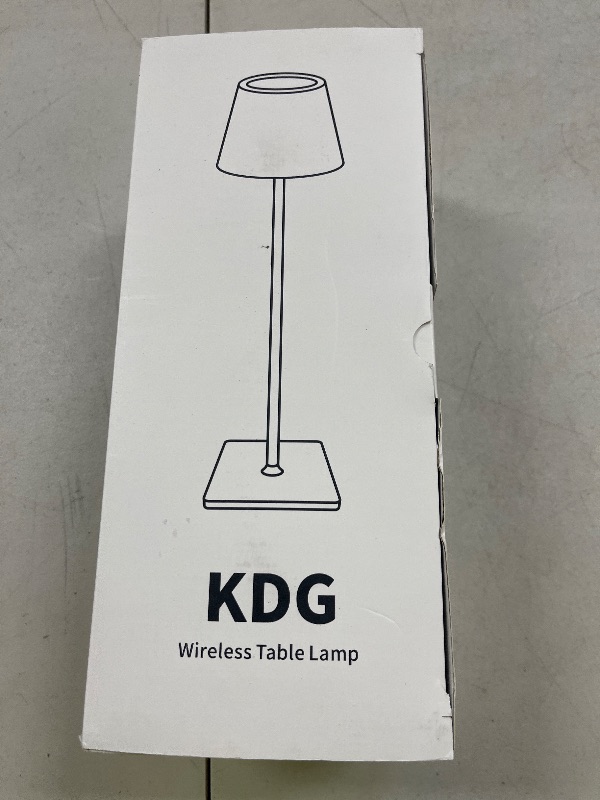 Photo 1 of KDG 2 Pack Cordless Table Lamp, Portable LED Desk Lamps, 5000mAh Battery Operated, 3 Color Stepless Dimming Up, for Restaurant, Bedroom, Outdoor Camping, Coffee Shop, Night Light, Rechargeable (Black)