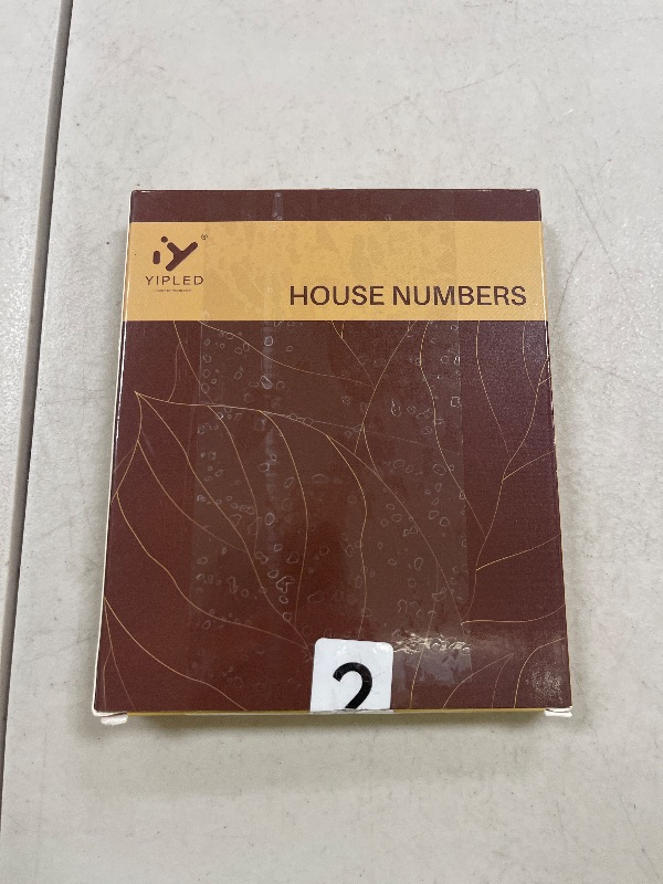 Photo 1 of YIPLED 5 Inch House Numbers for Outside, Metal Address Number 2 - Modern Design, Weather-Resistant Black Powder Coated Finish, No Fading (Black)