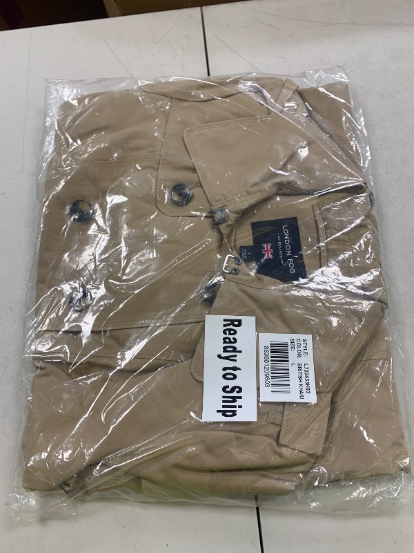 Photo 1 of LONDON FOG womens Double Breasted Trenchcoat, Br Khaki, Large US