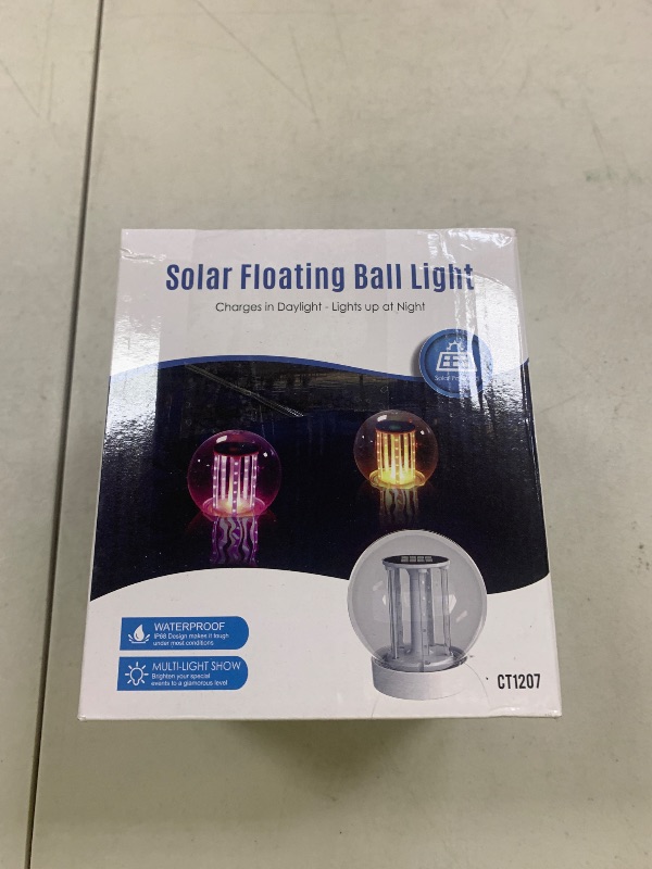 Photo 1 of Cootway Floating Pool Lights, RGB Color Changing LED Pool Lights That Float, IP68 Waterproof Floating Solar Pool Light, Solar Floating Light for Pool Backyard Patio Wedding Party Decor(1 Piece)