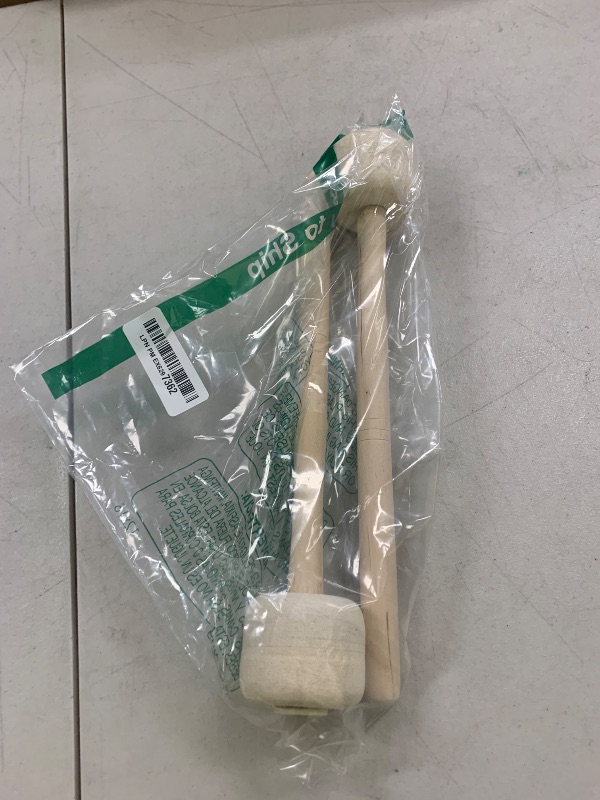 Photo 1 of Jiozermi 2 Pcs Drum Mallet 13.22 Inches Length, Wool Felt Drum Stick, Anti-slip Bass Percussion Sticks, Instrument Band Accessory Part for Drums Snare Drums, Beige