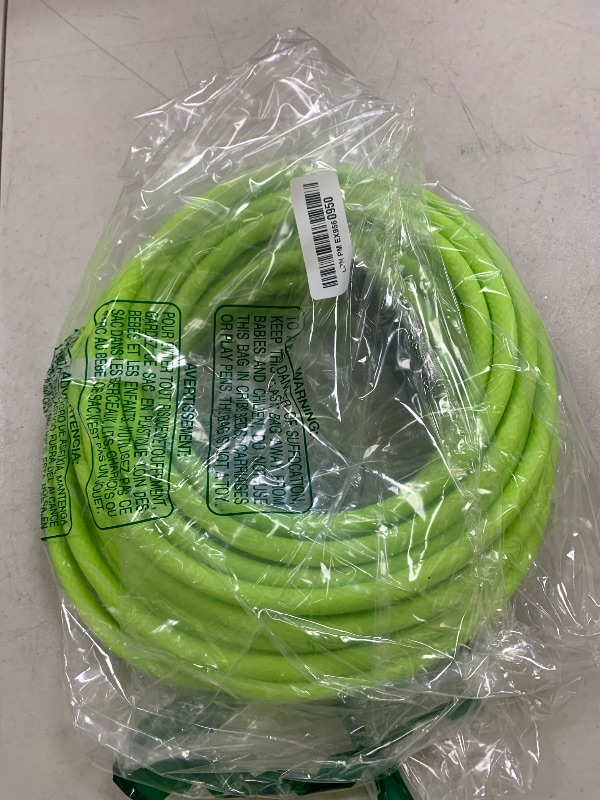 Photo 1 of Flexzilla Air Hose 1/4 in x 50', 1/4 in. MNPT Fittings, Heavy Duty, Lightweight, Hybrid, ZillaGreen - HFZ1450YW2