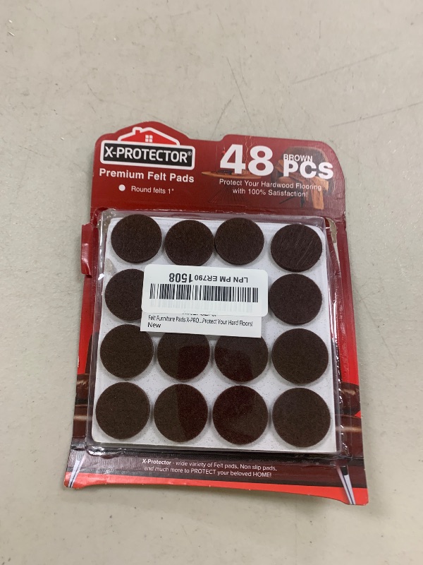 Photo 1 of Felt Furniture Pads X-PROTECTOR - 48 Premium Floor Protector Chair Felts for Feet Wood Floors Best Hardwood Protect Your Hard Floors! (Brown)