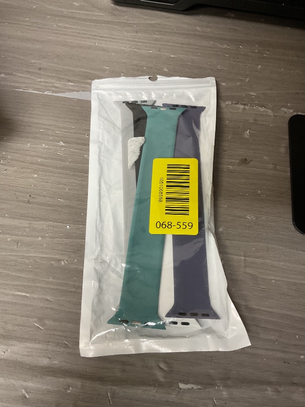 Photo 1 of 6 Pack Silicone Solo Loop Bands Compatible with Watch Band 40mm 38mm 41mm 44mm 45mm 46mm 42mm 49mm, Soft Stretchy Strap Sport Replacement Wristband for iWatch Series 10 9 8 7 6 SE 5 Ultra 4 3 2 1