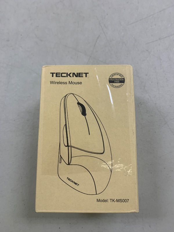 Photo 1 of TECKNET Ergonomic Mouse, Wireless Bluetooth Vertical Mouse, 4800 DPI Optical Tracking, 6 Adjustable DPI, Quiet Clicks, 2.4GHz with USB A Receiver, 12 Months Battery, 6 Buttons, Wide Compatibility