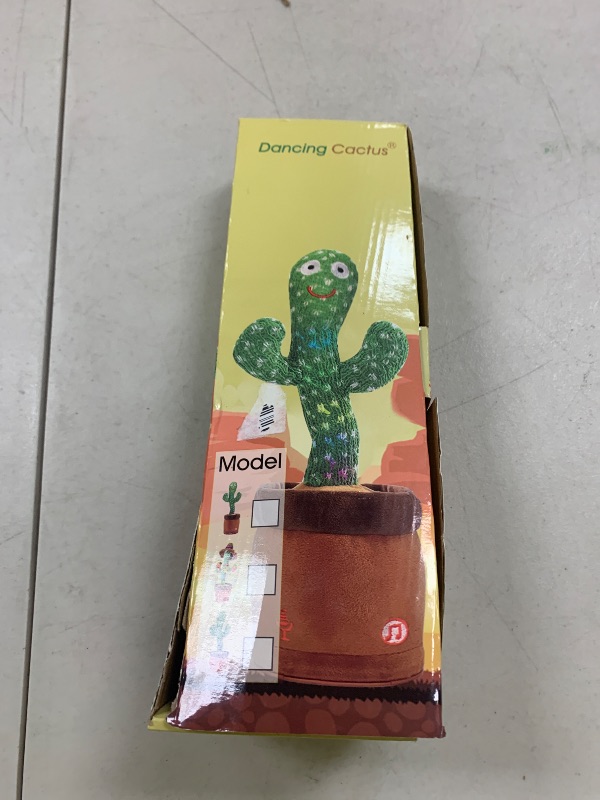 Photo 1 of MILEGI Volume Adjustable Dancing Talking Cactus, Children's Song Cactus Baby Toy Dancing Cactus Mimicking Toys, Talking Cactus Toy Singing Cactus Repeats What You Say, Repeating Cactus for Baby Toys