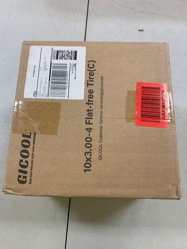 Photo 1 of 10x3.00-4 Flat Free Tire, 10" Heavy Duty Replacement Tire and Wheel Assemblies, Compatible Cosco Hand Trucks and Trolley Carts, 5/8" Axle Bore Hole, 2.2" Offset Hub, 2-Pack