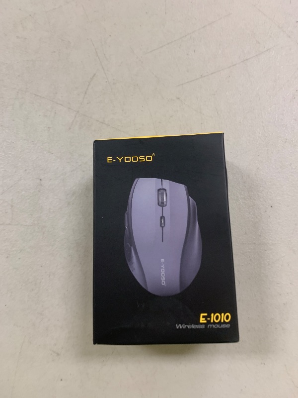 Photo 1 of E-YOOSO Wireless Mouse for Laptop, Portable Optical Computer Mouse, 6 Buttons, Cordless 2.4GHz with USB Receiver, 5-Level 4800 DPI, 18 Months Battery Life for PC Chromebook Windows Mac