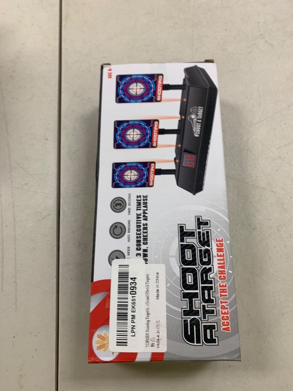 Photo 1 of TORMEN Shooting Target for Nerf Gun Foam Dart, Digital Scoring Auto Reset Targets with Light Sound Effect(3 Targets