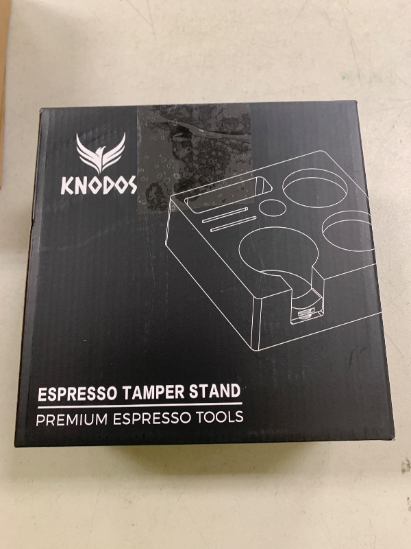Photo 1 of KNODOS 58mm Tamper Station V3 Walnut Portafilter Holder Compact Espresso Organizer with Multi Accessory Storage Espresso Machine Accessories for Coffee Bar