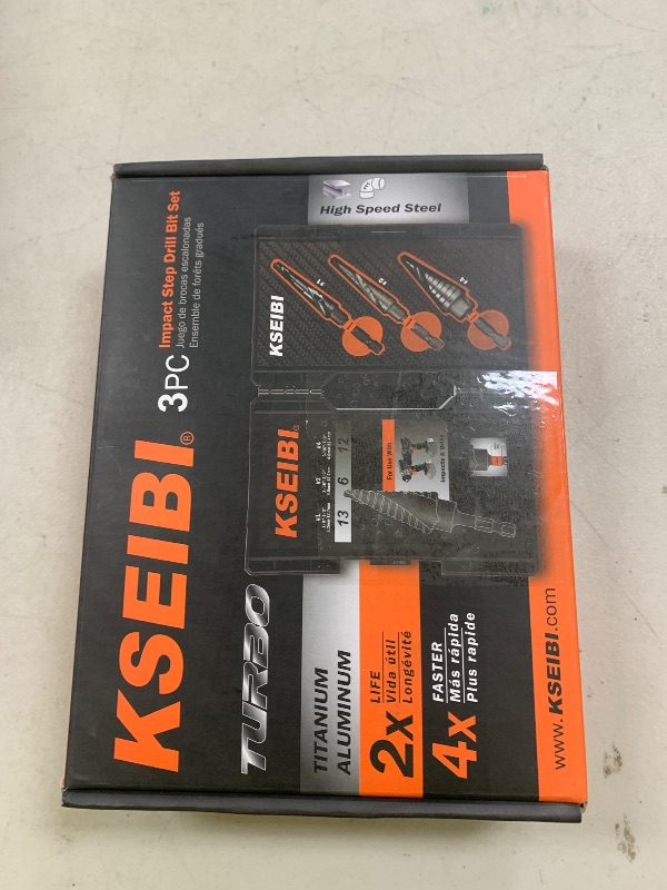 Photo 1 of KSEIBI Unibit 3-Piece High-Speed Steel Step Drill Bit Set - for Stainless Steel, Aluminium, Wood