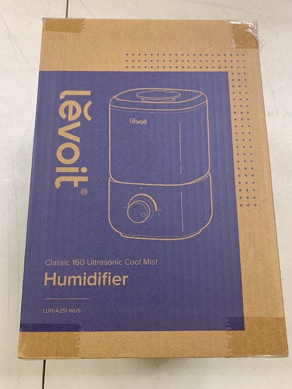 Photo 1 of LEVOIT Top Fill Humidifiers for Bedroom, 2.5L Tank for Large Room, Easy to Fill & Clean, 28dB Quiet Cool Mist Air Humidifier for Home Baby Nursery & Plants, Auto Shut-off and BPA-Free for Safety, 25H