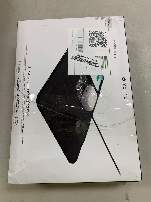 Photo 1 of Mophie 4-in-1 Wireless Charging Mat for Apple iPhone, AirPods & Watch, Samsung Galaxy, Google Pixel, and All Qi-Enabled Devices, Additional USB-A Port, Intuitive Design, Includes Apple Watch Stand