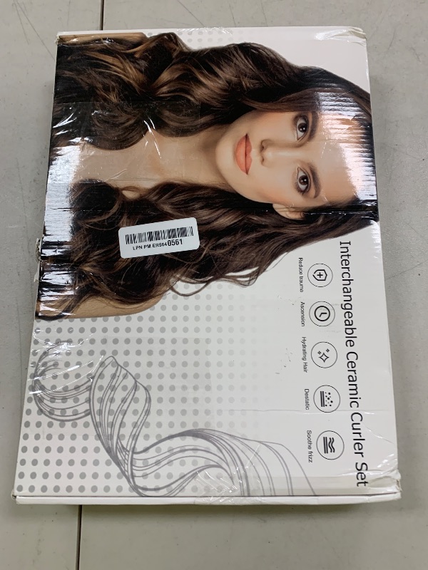 Photo 1 of IG INGLAM Curling Iron Wand Set, 8 in-1 Interchangeable Ceramic Barrels with Infrared, Cucurbit, Tapered, Extended, 1in, 1 1/4 in, 3/4in Barrels and Clips