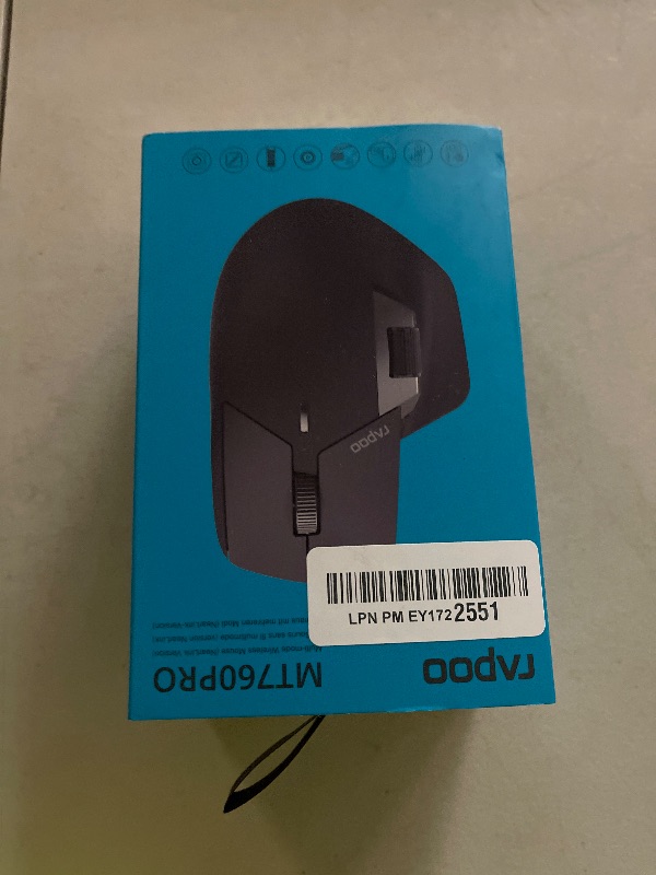 Photo 1 of Rapoo MT760 PRO Wireless Mouse, NearLink + Bluetooth 5.0 Multi-Device, 12K DPI, 2K Polling, Ergo for Work & Gaming, 11 Programmable Buttons, On-Board Memory, Quiet Clicks, USB-C, 120 Days Battery Life