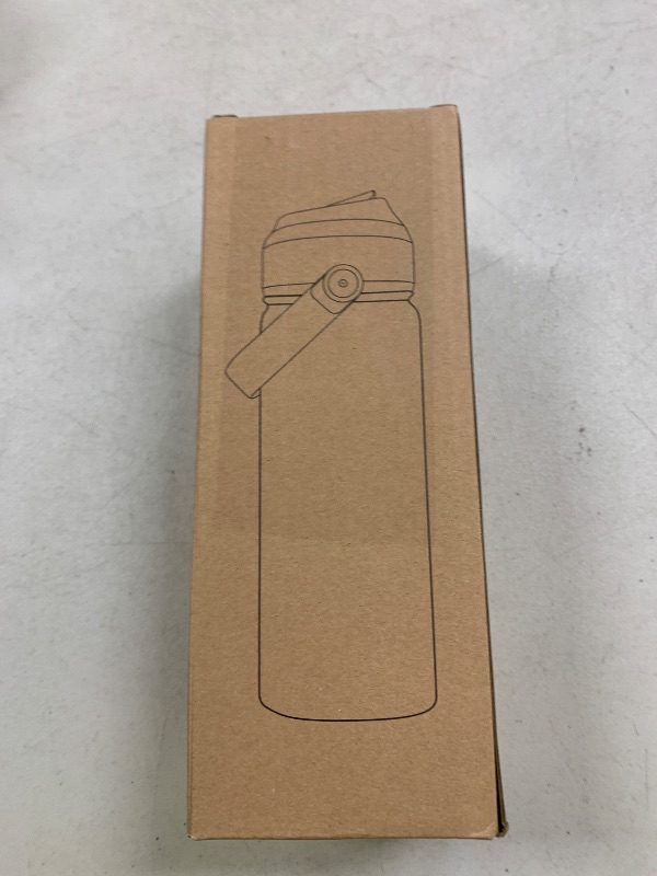 Photo 1 of 18oz Insulated Stainless Steel Water Bottle, Wide Mouth Double Wall Vacuum, Silicone Straw, Sweat & Leak Proof, BPA Free Insulated Water Flask for Travel, Keep Cold 24h Hot 12h, White