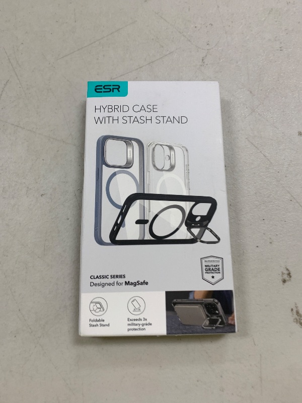 Photo 1 of ESR for iPhone 16 Plus Case, Camera Control Button Compatible with MagSafe, Military-Grade Protective Case for iPhone 16 Plus,Built-in Stash Stand Phone Case, Scratch-Resistant Back Cover, Clear
