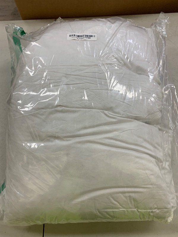 Photo 1 of Basic home14x24 Decorative Throw Pillow Inserts-Down Feather Pillow Inserts-Oblong-Cotton Fabric-Set of 2-White.
