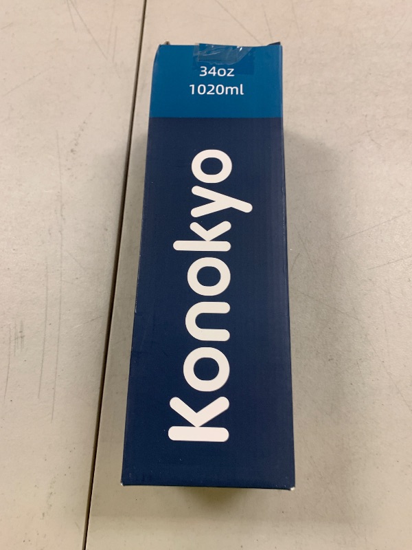 Photo 1 of Konokyo 34 OZ Insulated Tumbler with Lid and 2 Straws Stainless Steel Water Bottle Vacuum Travel Mug Coffee Cup,Blue