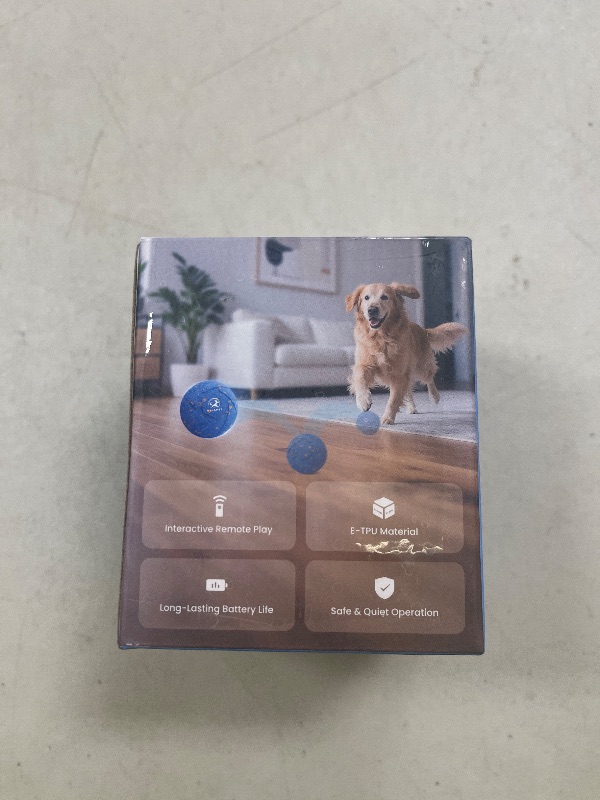 Photo 1 of Ollapet Smart Interactive Dog Toy Ball - Auto Bouncing & Rolling, Chew-Resistant E-TPU Material, 3 Interactive Modes, IPX7 Waterproof, Smart Chase Pet Toy Ball for Medium and Large Dogs (Blue)