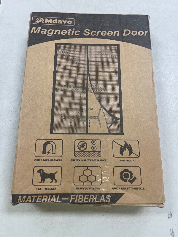 Photo 1 of Magnetic Screen Door?Fiberglass Screen Door Mesh?Keep Bugs Out, Heavy-Duty Mesh Curtain,Pet and Kid Friendly, Works with Front Doors, Sliding Doors?32x80 Inch Fiberglass