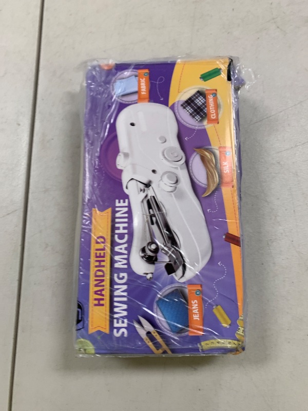Photo 1 of Handheld Sewing Machine - Portable Mini Sewing Machines for Beginners, Quick Stitching with Accessory Kit, Electric Sewing Machine for DIY Projects at Home or Travel