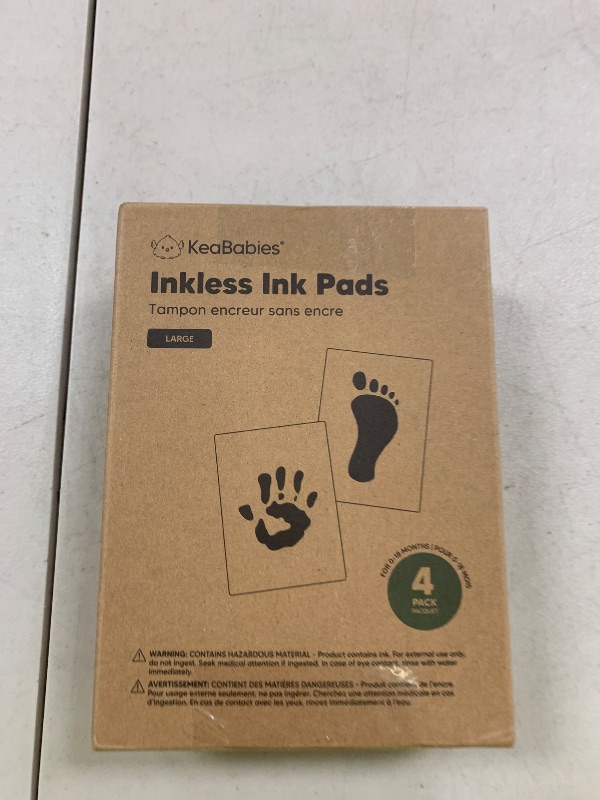 Photo 1 of 4-Pack Inkless Baby Hand and Footprint Kit - Mess Free Ink Pad for Newborn Keepsake, Dog Nose & Paw Print Kit, Clean Touch Ink Pad for Baby Hand & Footprints, Ideal New Mom Gifts (Jet Black, L)