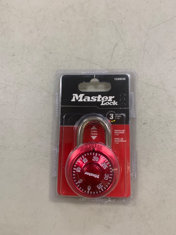 Photo 1 of Master Lock 1530DCM School or Gym Locker Lock Combination Padlock, Back to School Essential, Pack of 1 