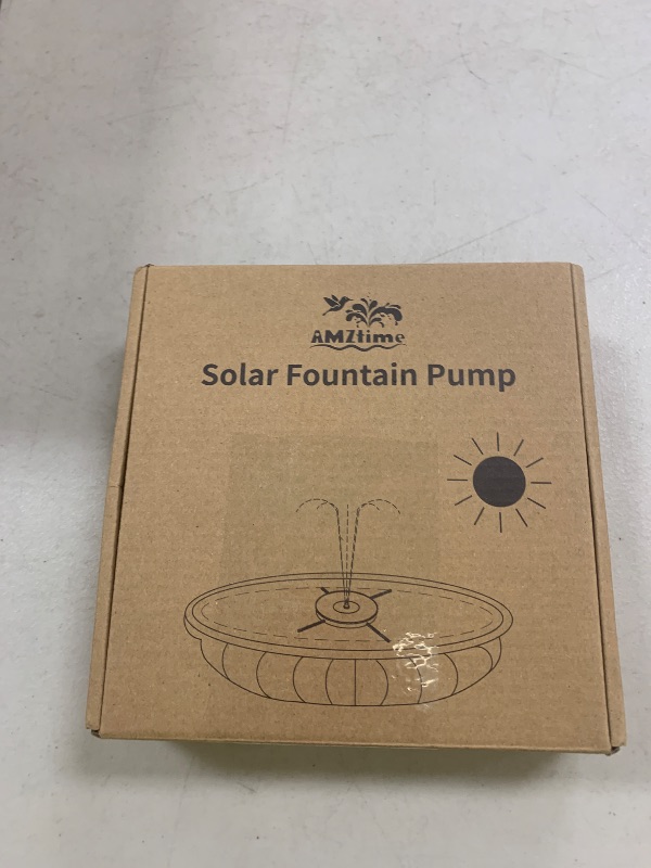 Photo 1 of AMZtime 1.4W Solar Bird Bath Fountain with 4 Fixed Rods, Solar Fountain Pump with Upgraded Solar Panels, Solar Powered Floating Water Fountain Pump for Bird Bath, Ponds, Garden, Fish Tank and Outdoor