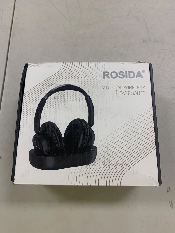 Photo 1 of ROSIDA Wireless Headphones for TV Watching, Wireless Headphones for Seniors with Transmitter Charging Base, Bluetooth Headsets for TV, No Audio Delay, Gift for The Seniors or Parents, Black