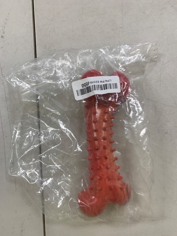 Photo 1 of IPTPAS Dog Chew Toy for Aggressive Chewers, Tough Natural Rubber Bone with Irresistible Beef Flavor, Long-Lasting Teeth Cleaning & Reduce Boredom, Durable Dog Dental Toy for Small Medium Large Breeds