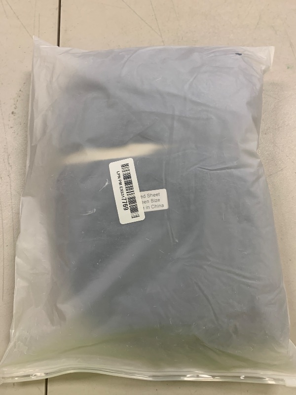 Photo 1 of PURE ERA Jersey Knit Cotton Fitted Bottom Sheet ONLY (No Flat Sheet or Shams) Deep Pocket Up to 15" to 20" Ultra Soft Comfy Breathable Heathered Navy Blue Queen