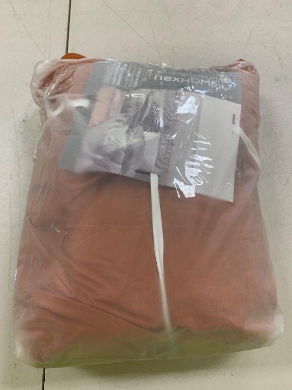 Photo 1 of NEXHOME PRO Duvet Cover Set 100% Washed Cotton Super King 108"x98", Organic Natural Linen Look Textured 3 Pieces Bedding Set Terracotta Burnt Orange with Zipper Closure, Soft (No Comforter)
