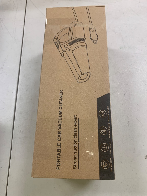 Photo 1 of DRECELL Car Vacuum, Portable Vacuum Cleaner with Powerful 7000PA Suction, DC 12V Power 16.4Ft Cord Wired Vacuum Cleaner, LED Light, Car Accessories for Men/Women