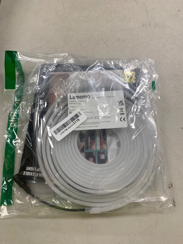 Photo 1 of Lamomo LED Neon Rope Lights, 16.4ft/5m Warm White Light Strip 0.39in/Cut, 12V Flexible Waterproof Silicone Neon Sign for Kitchen Bedroom Indoor Outdoor Decoration?Power Adapter not Included?