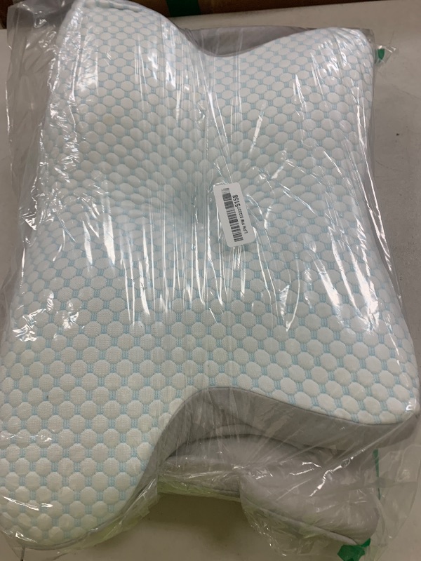 Photo 1 of Cervical Neck Pillow - Ergonomic Side Sleeper Pillow for Pain Relief, Cooling Cervical Pillow for Sleeping, Contour Orthopedic Memory Foam Pillows for Back Stomach Sleepers